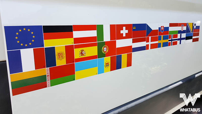 EUROPA 63 LAND FLAGGE AUFKLEBER Aufkleber